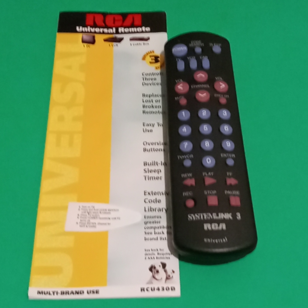 RCA Universal Remote with information